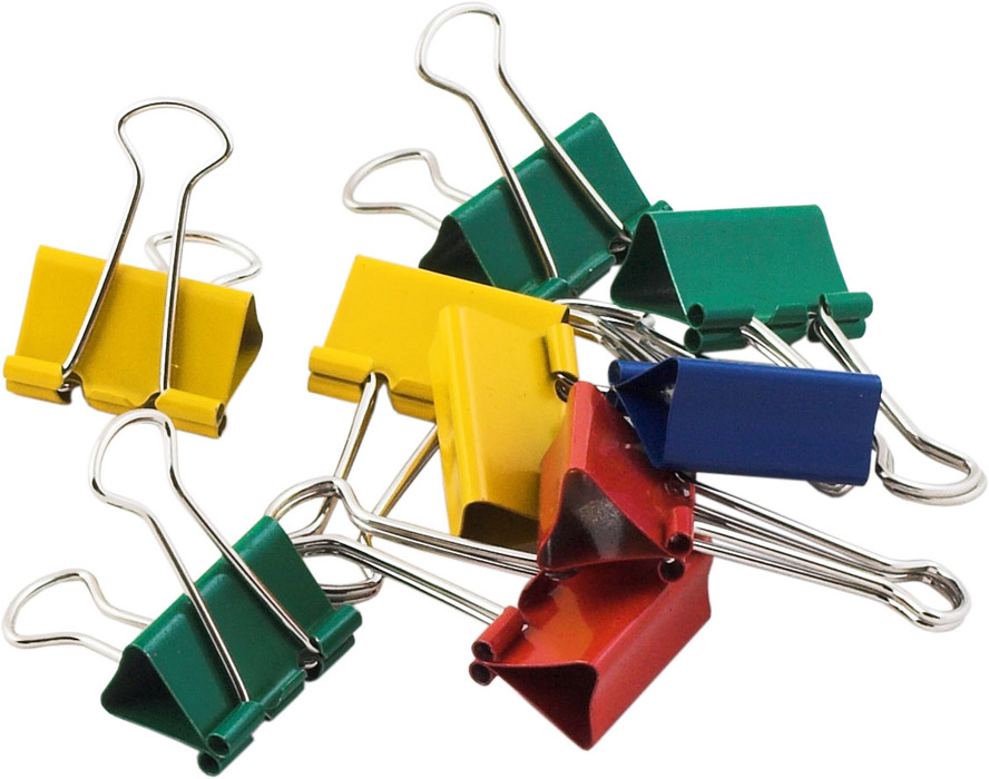 Зажим-биндер цветной 19мм., 12шт./уп., туба, ассорт. BuroMax - фото 4