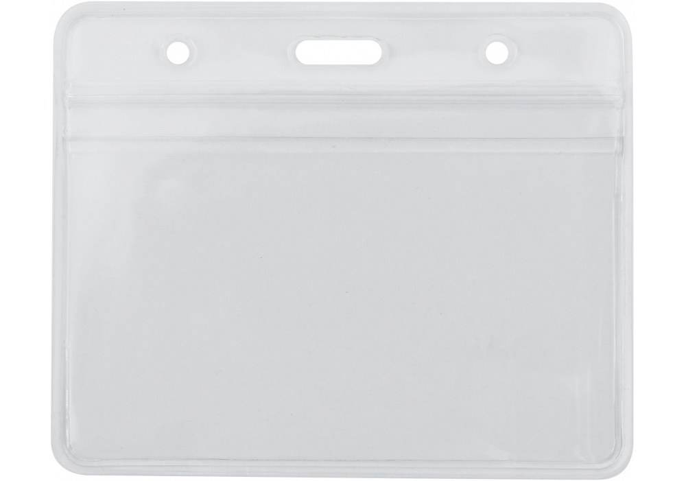 Бейдж горизонтальний 100*82мм. (88*54мм.), замок zip lock, щільний пластик, прозор. Axent - фото 1