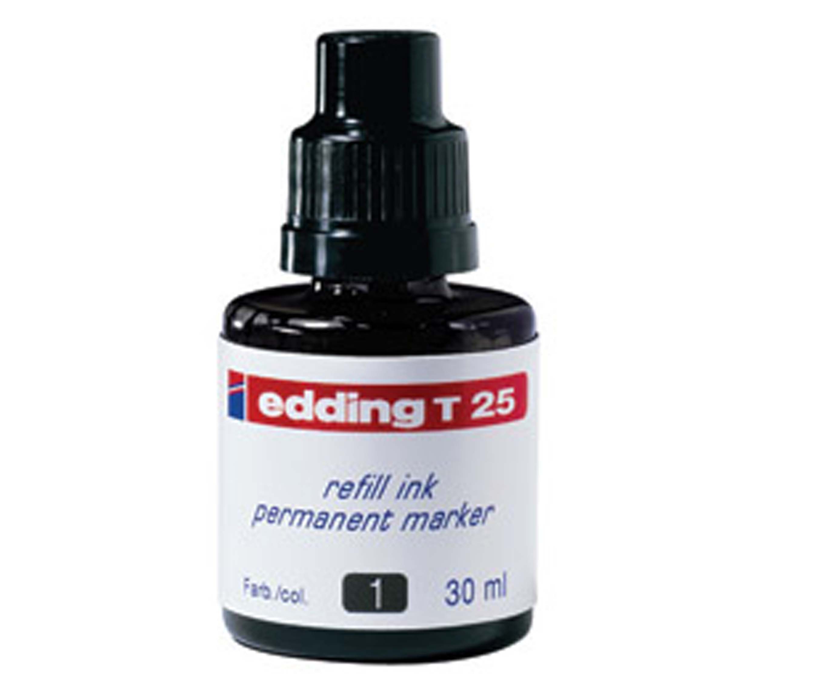 Чернило для заправки перманентных маркеров Т-25 30мл., черн. Edding - фото 1