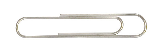 Скрепки 50мм., никель., круглые, гладкие, 100шт., картон. уп. BuroMax - фото 1