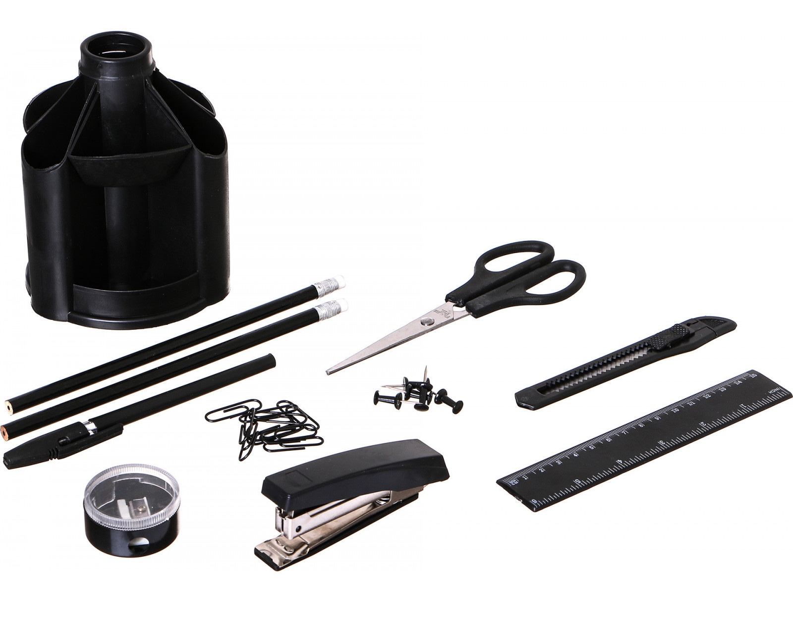 Набір настільний обертовий 12 предметів, чорн. 4Office - фото 3