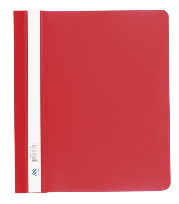 Скоросшиватель с прозрачным верхом А5, красн. BuroMax - фото 1
