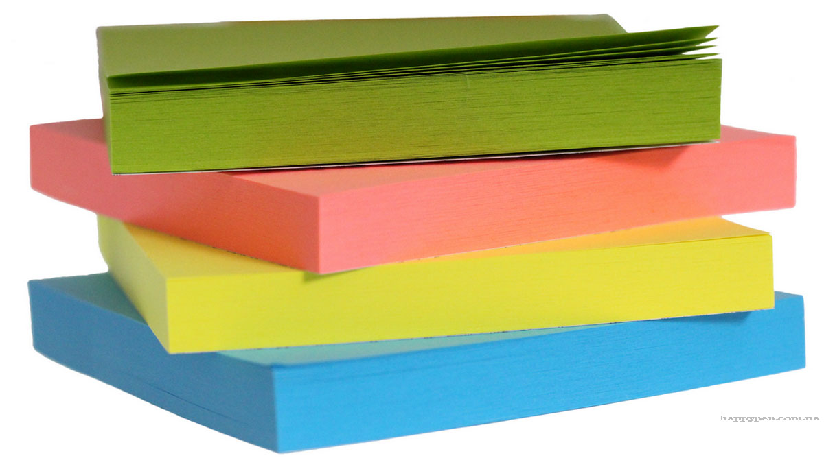 Блок бумаги с клейким слоем 76*76мм.*100 листов, неон., ассорт. Scholz - фото 4