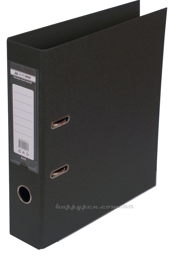 Регистратор 7см. А4 (PP двустороннее покрытие) ELITE, черн. BuroMax - фото 1