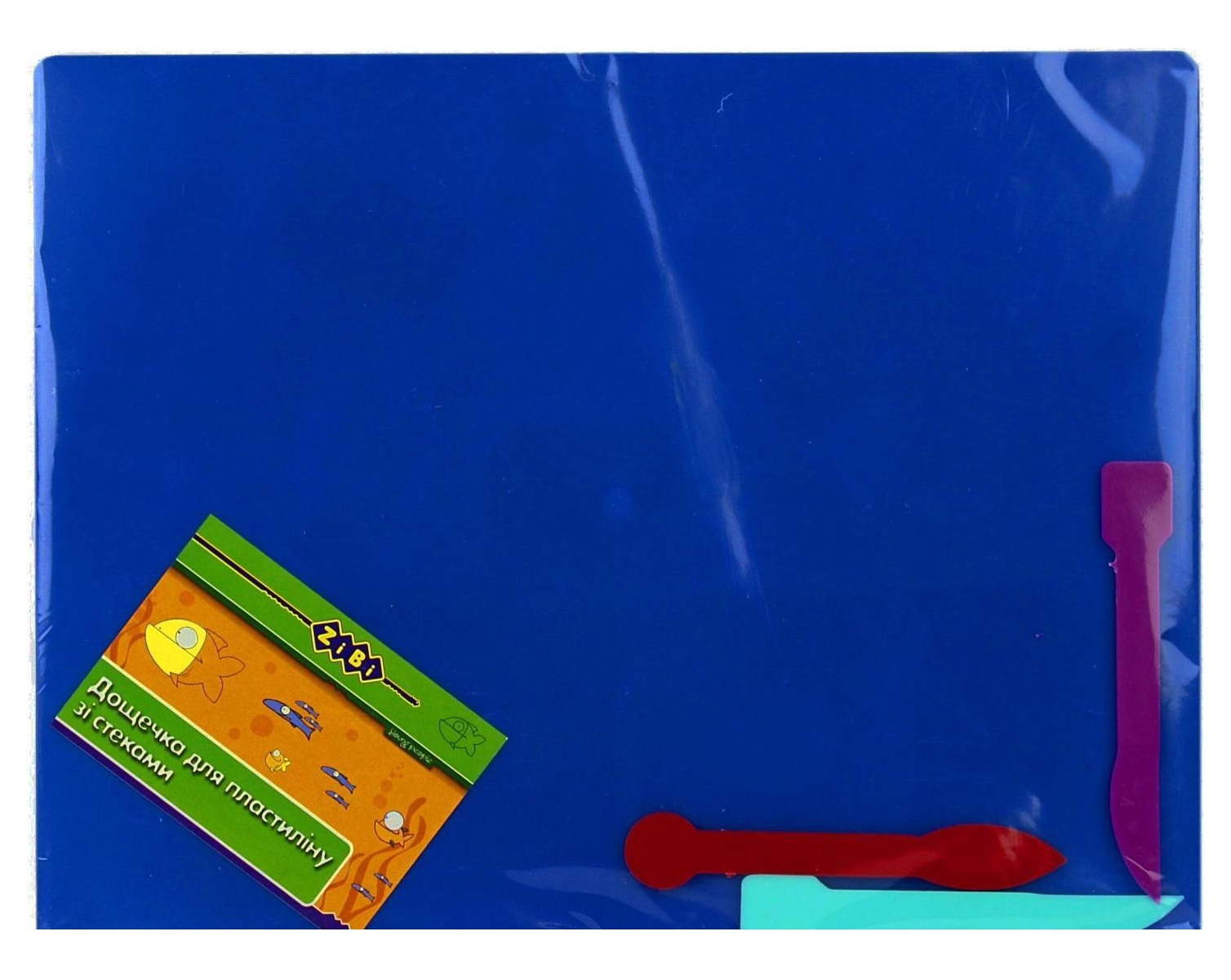 Досточка для пластилина 193*250мм. + 3 стека, ассорт. ZiBi - фото 1