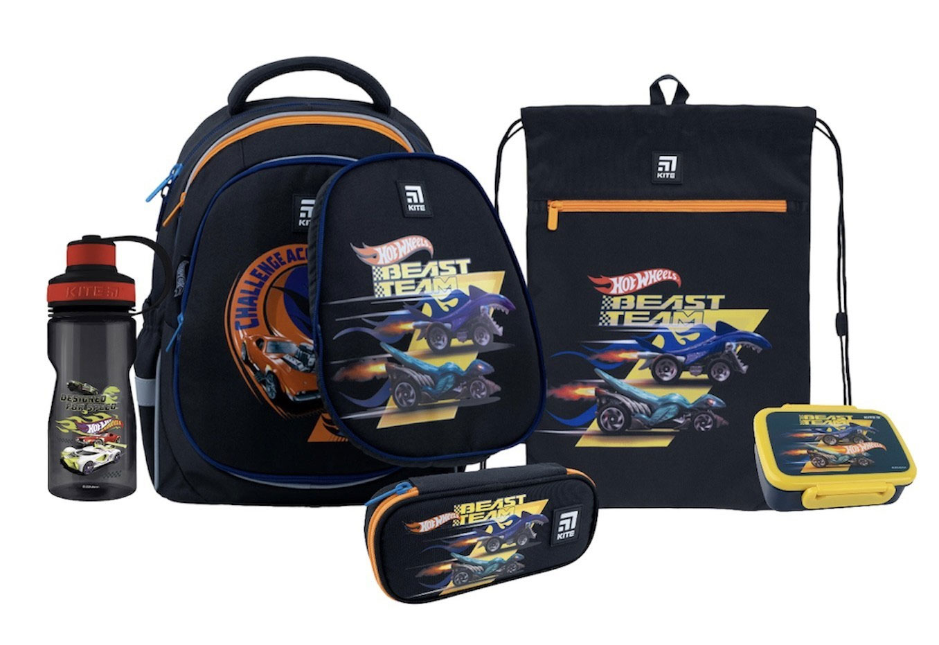 Пляшечка для води Kite 500мл, «Hot Wheels», темно-сірий Kite - фото 2