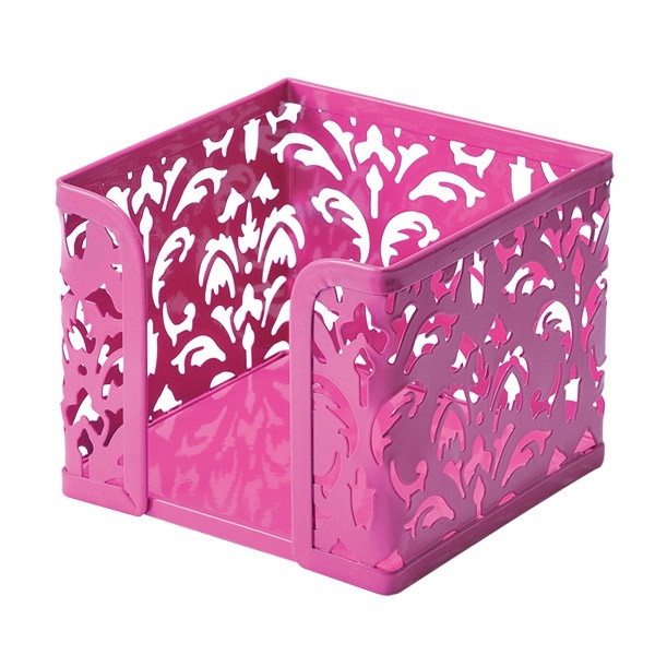 Підставка для блоку паперу 9*9*9см. Barocco, BM.6216, металева рожев. BuroMax - фото 1