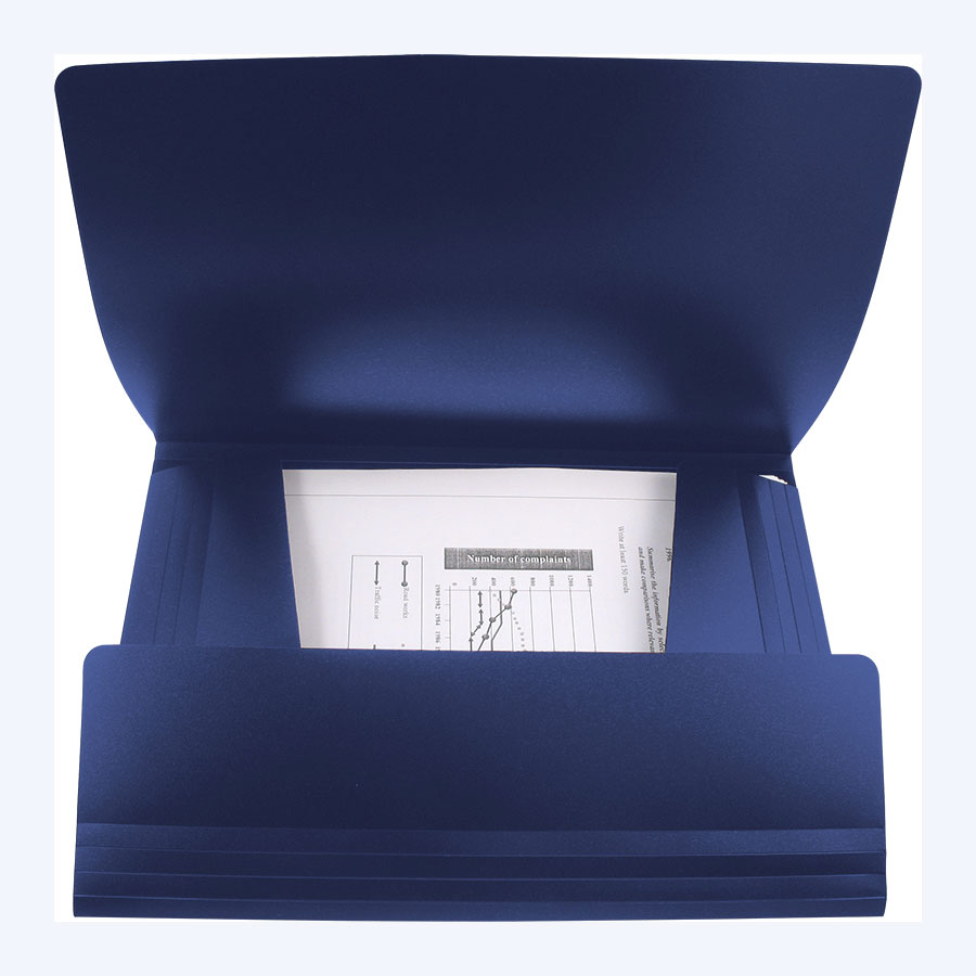 Папка на гумках А4, пластик, товщина 500мкм., син. Axent - фото 1