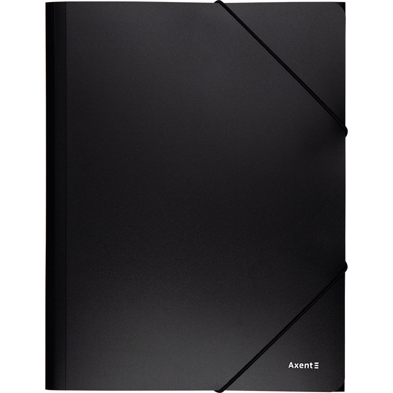 Папка на гумках А4, пластик, товщина 500мкм., чорн. Axent - фото 1