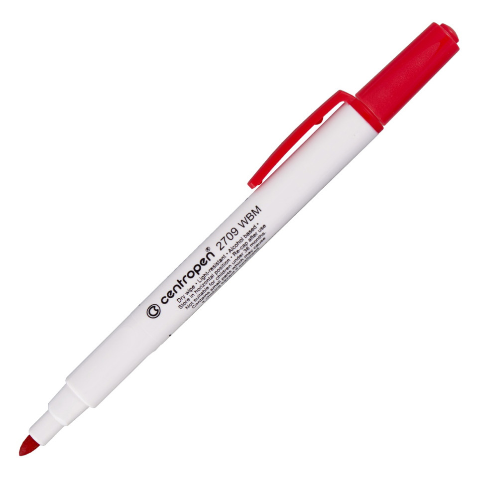 Маркер для досок круглое острие BOARD 1-2мм. 2709, красн. Centropen - фото 1