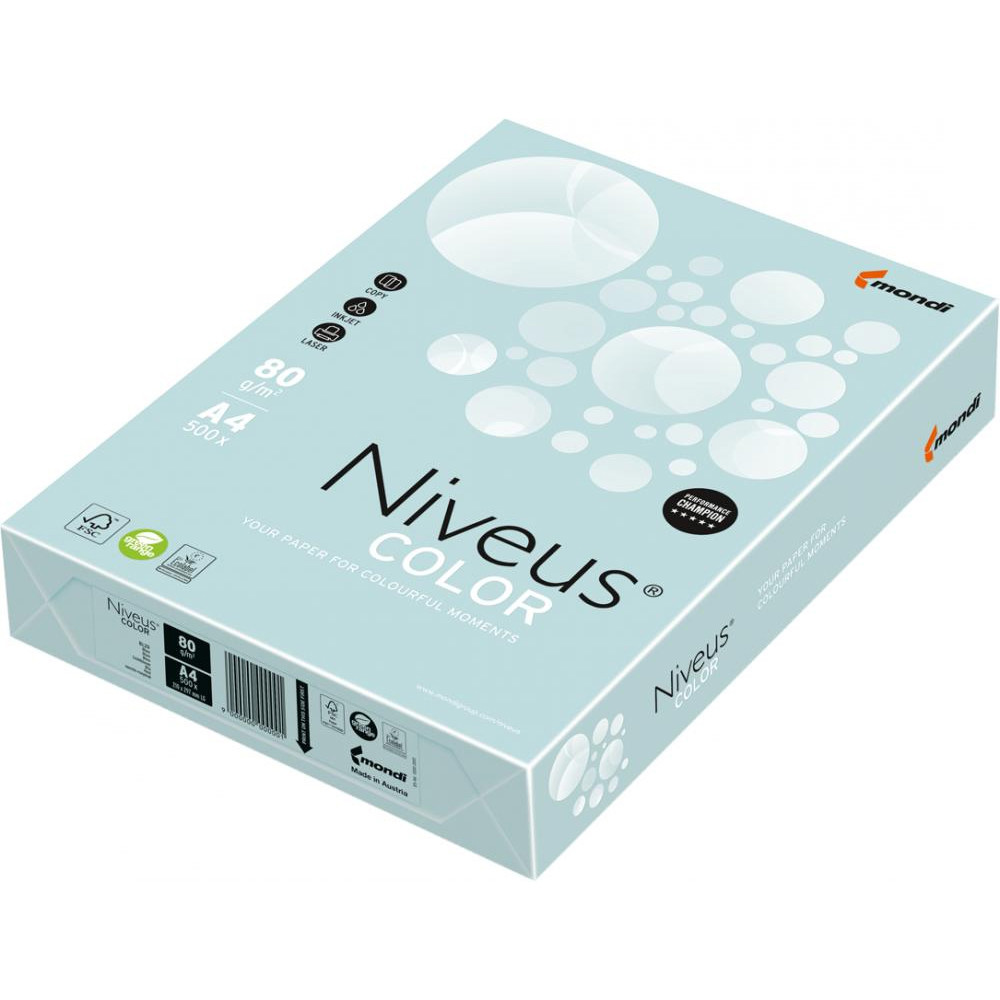 Бумага цветная Color A4 пастель 80г./м2, 500лист., BL29 blue,, св.-голубой Mondi - фото 1