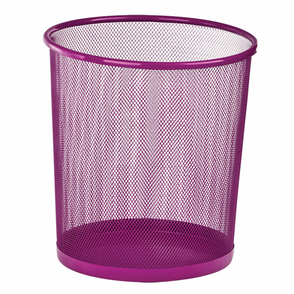 Корзина для бумаг 12л.(265*265*280мм.), круглая металлическая 