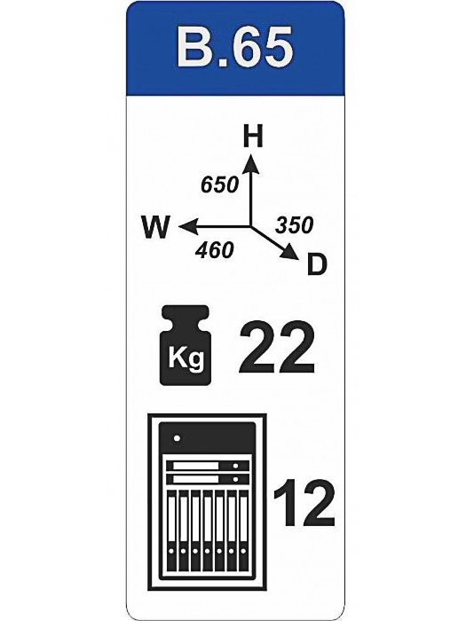 Сейф офисный (652*460*350мм.) ключевой сувальдный замок, B.65.K Griffon - фото 3