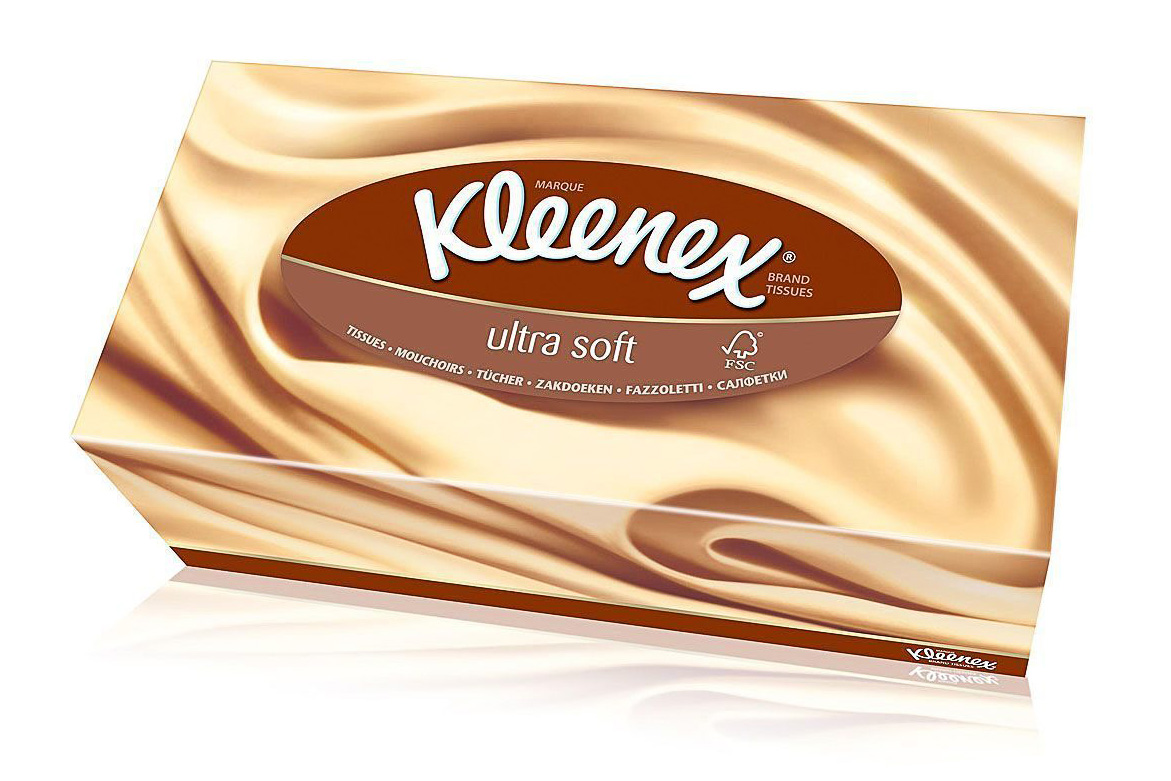 Серветки косметичні 3 шари Ultrasoft 56шт./кор. Kleenex - фото 1
