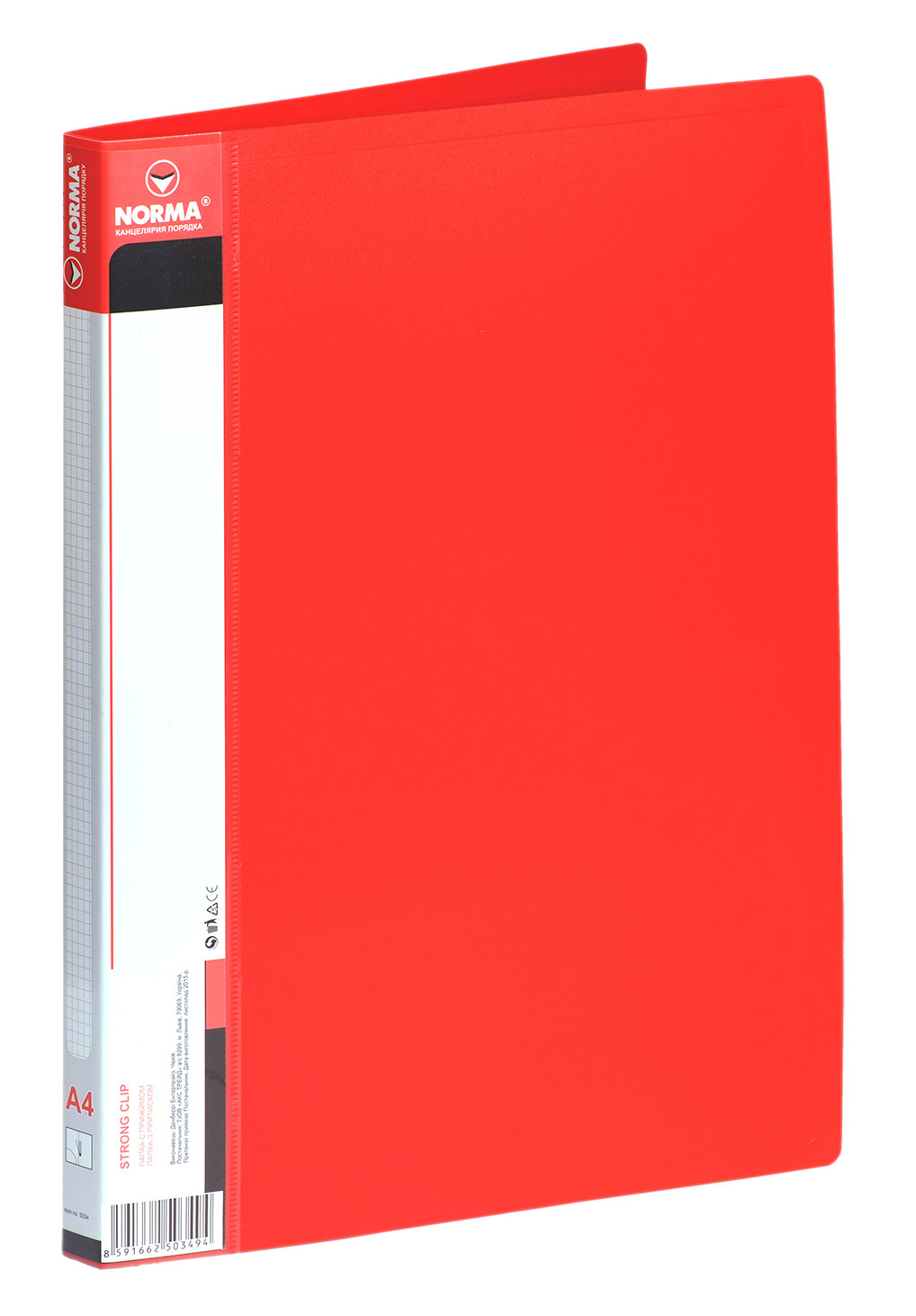 Папка на 40 файлів, товщина 650мкм., черв. NORMA - фото 1