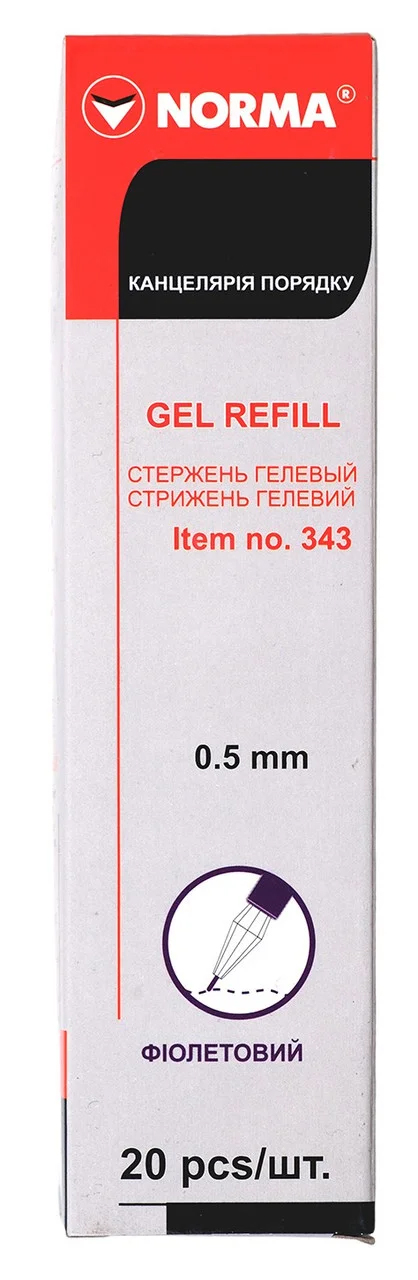 Стержень гелеьовий, 0,5мм., фіолет. NORMA - фото 1