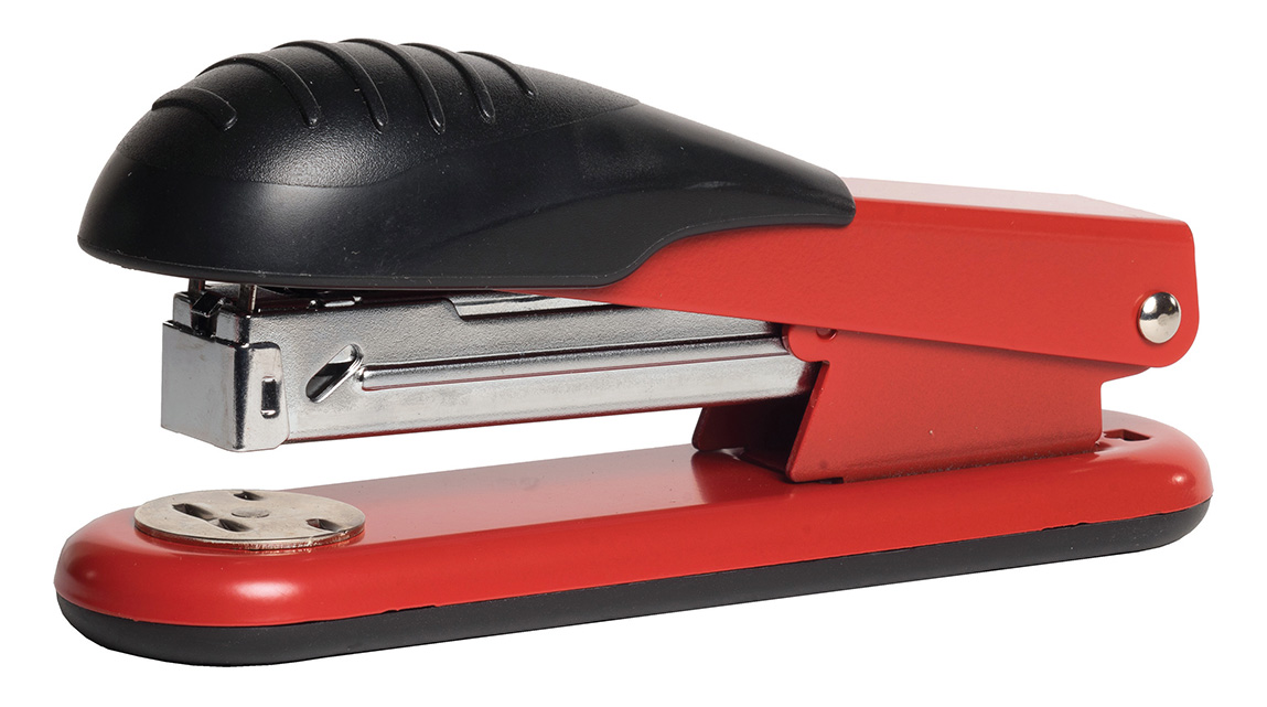 Степлер 24/6, 30л., метал., красн. Scholz - фото 1