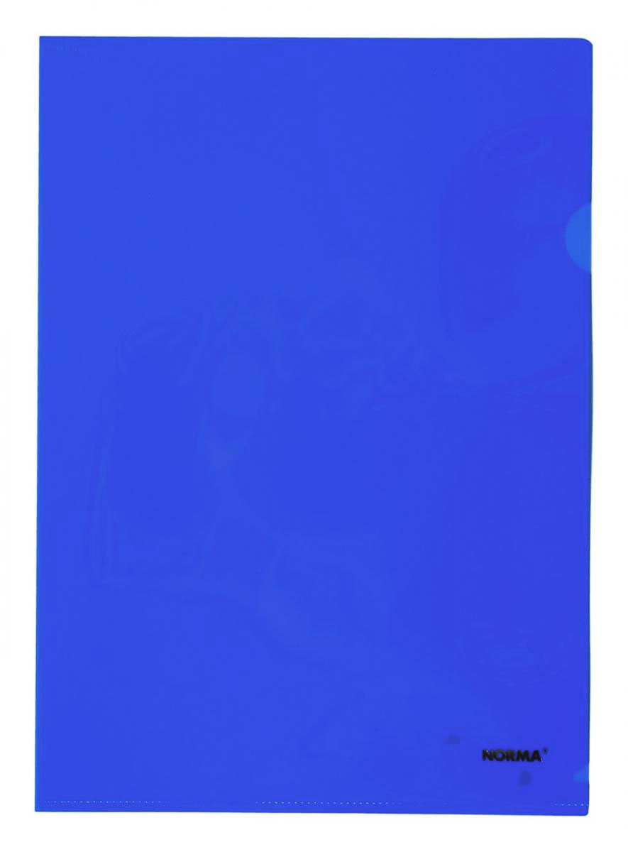 Папка-уголок глянцевая, 180мкм., 10шт./уп., син. NORMA - фото 2