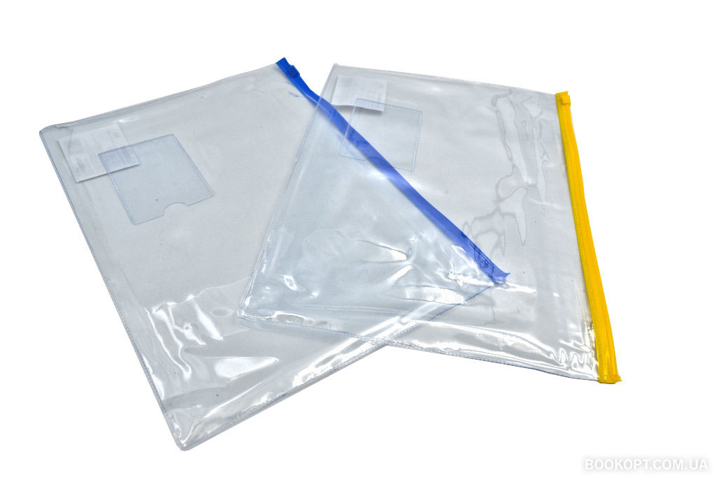 Папка-конверт на блискавці, А4, асорті NORMA - фото 1