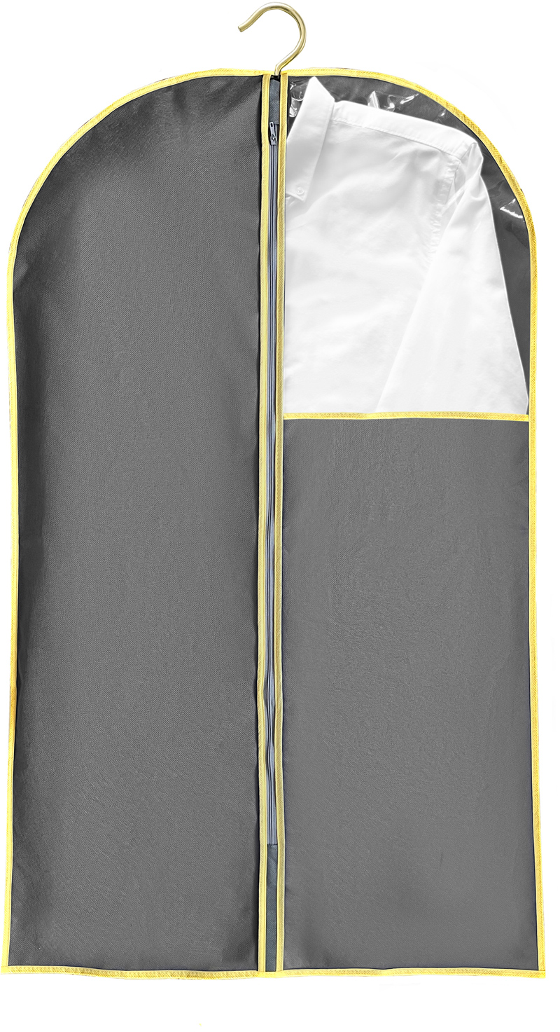 Чехол для одежды, 150*60см., с большим окошком, серый Мой Дом - фото 4