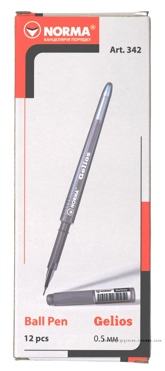 Гельова ручка Gelios, корпус черн., ст. чорн. NORMA - фото 2