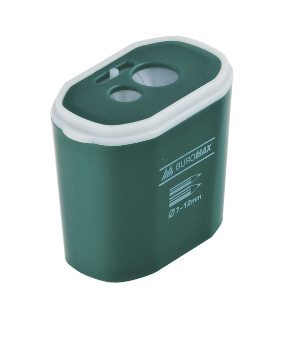 Точилка пластиковая, с контейнером, 2 отверстия BuroMax - фото 4