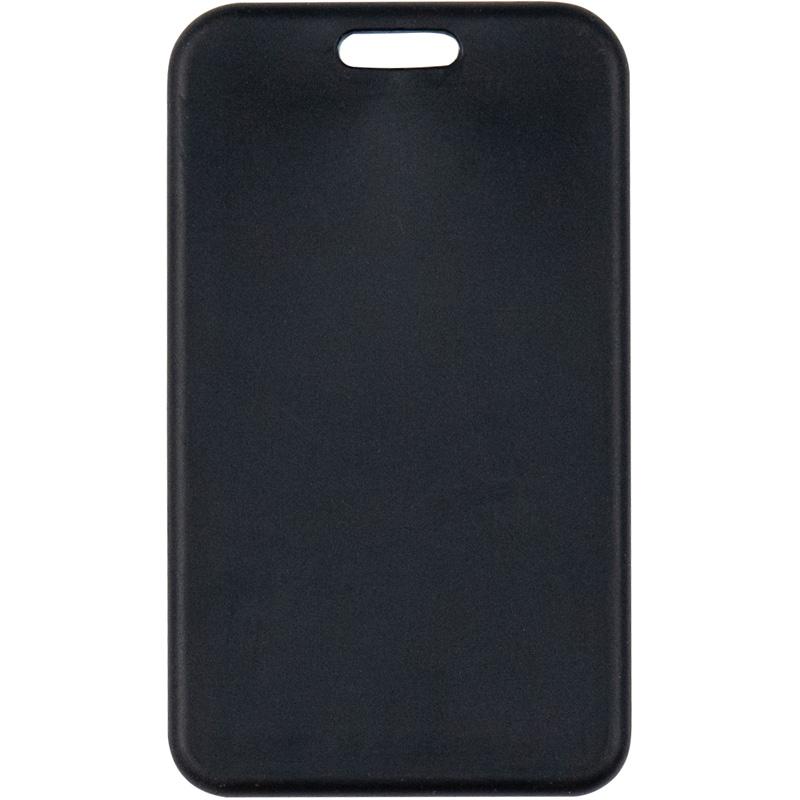 Бейдж-чехол вертикальный SoftTouch, 54*85мм., матовый, черн. Axent - фото 1