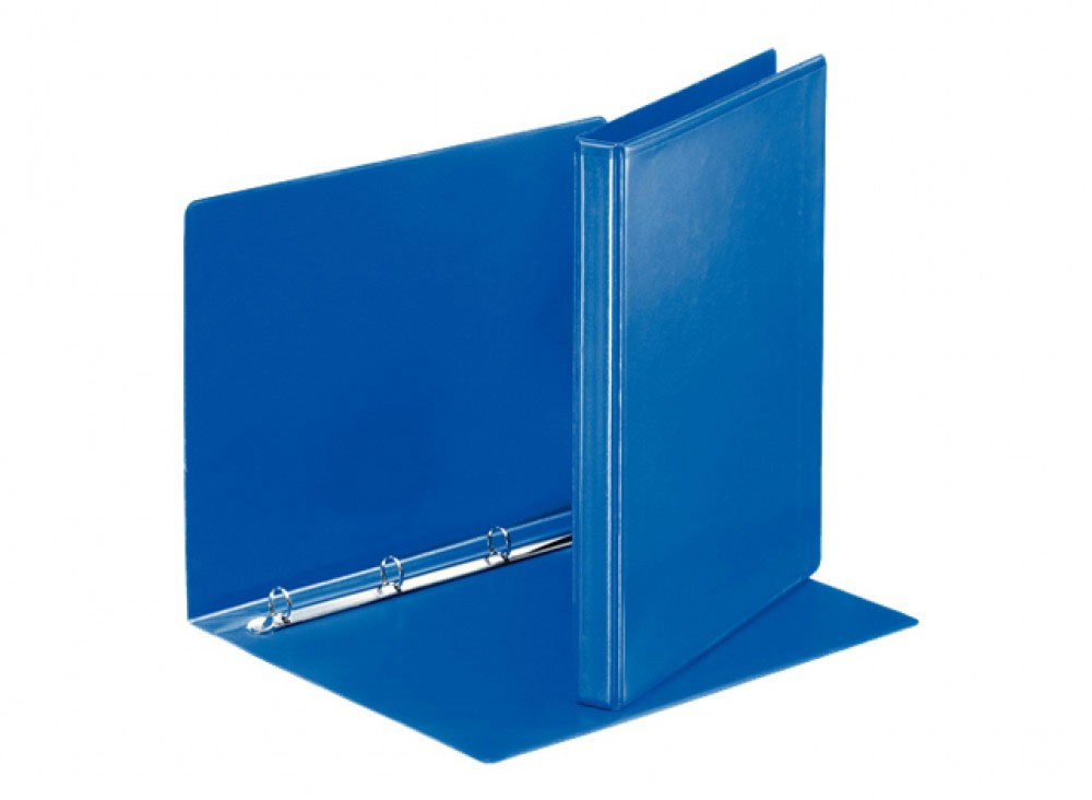 Папка панорама А4, 4кільця, PVC, товщина в торці 40мм, син. PantaPlast - фото 1