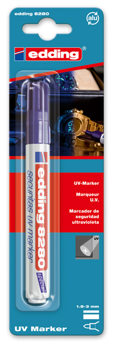 Маркер для ультрафиолетовых лучей  8280, круглое острие 1,5-3мм. Edding - фото 1