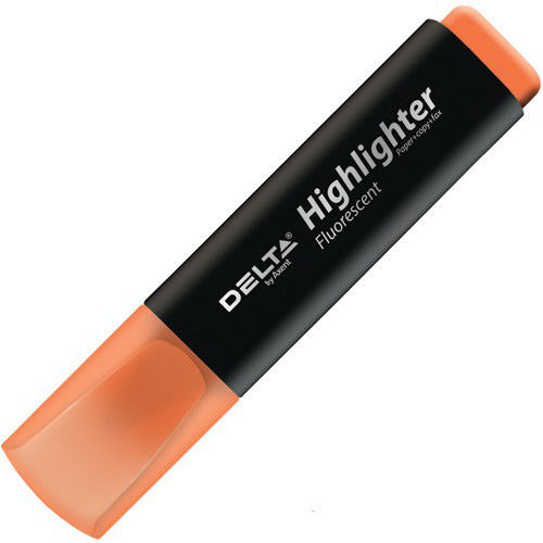 Маркер текстовий флюоресцентний 1-5мм., оранж. Axent Delta - фото 1