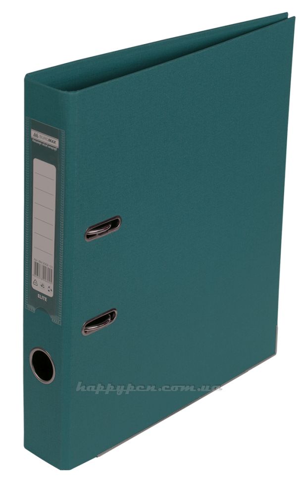 Реєстратор 5см. А4 (PP двостороннє покриття) ELITE, темно-зелен. BuroMax - фото 1