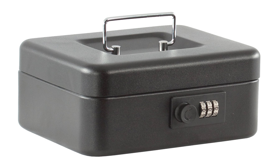 Бокс для грошей переносний 200*160*90мм., чорн. BuroMax - фото 1