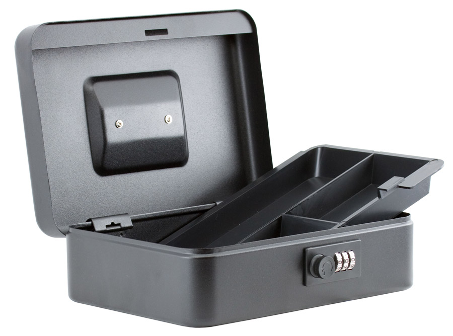 Бокс для грошей переносний 250*180*90мм., чорн. BuroMax - фото 1