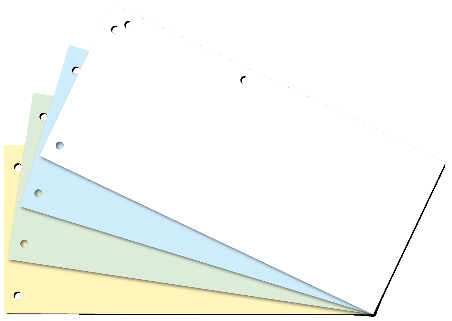 Розділюючі смуги картонні 105*230мм., 100шт., асорті BuroMax - фото 2
