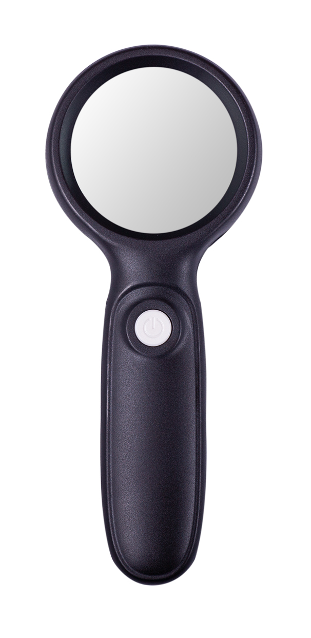 Лупа D60 d=60мм.,3х кратное увеличение, с подсветкой, оптическое стекло BuroMax - фото 1