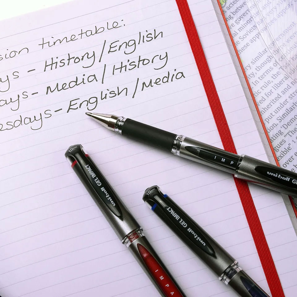 Гельова ручка Uni-ball Gel Impact 1,0мм., корпус серо-чорн., ст. чорн. Uni - фото 3