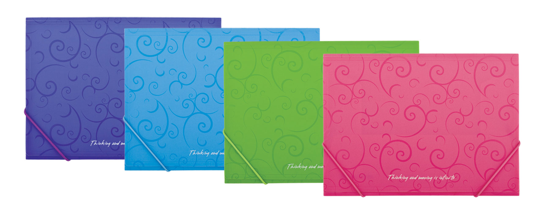 Папка на резинках Barocco А4, пластик, салат. BuroMax - фото 1