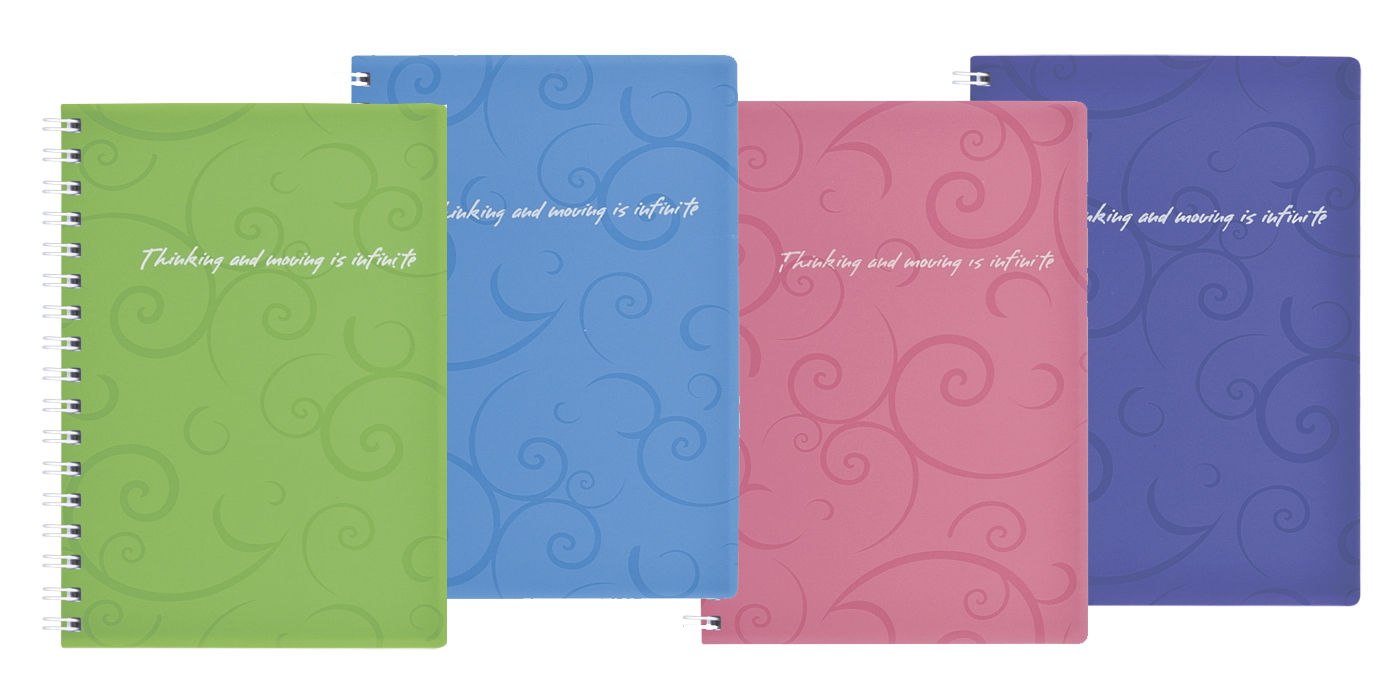 Тетрадь на спирали А4, 80л., клетка, Barocco, пластик. обложка, розов. BuroMax - фото 1