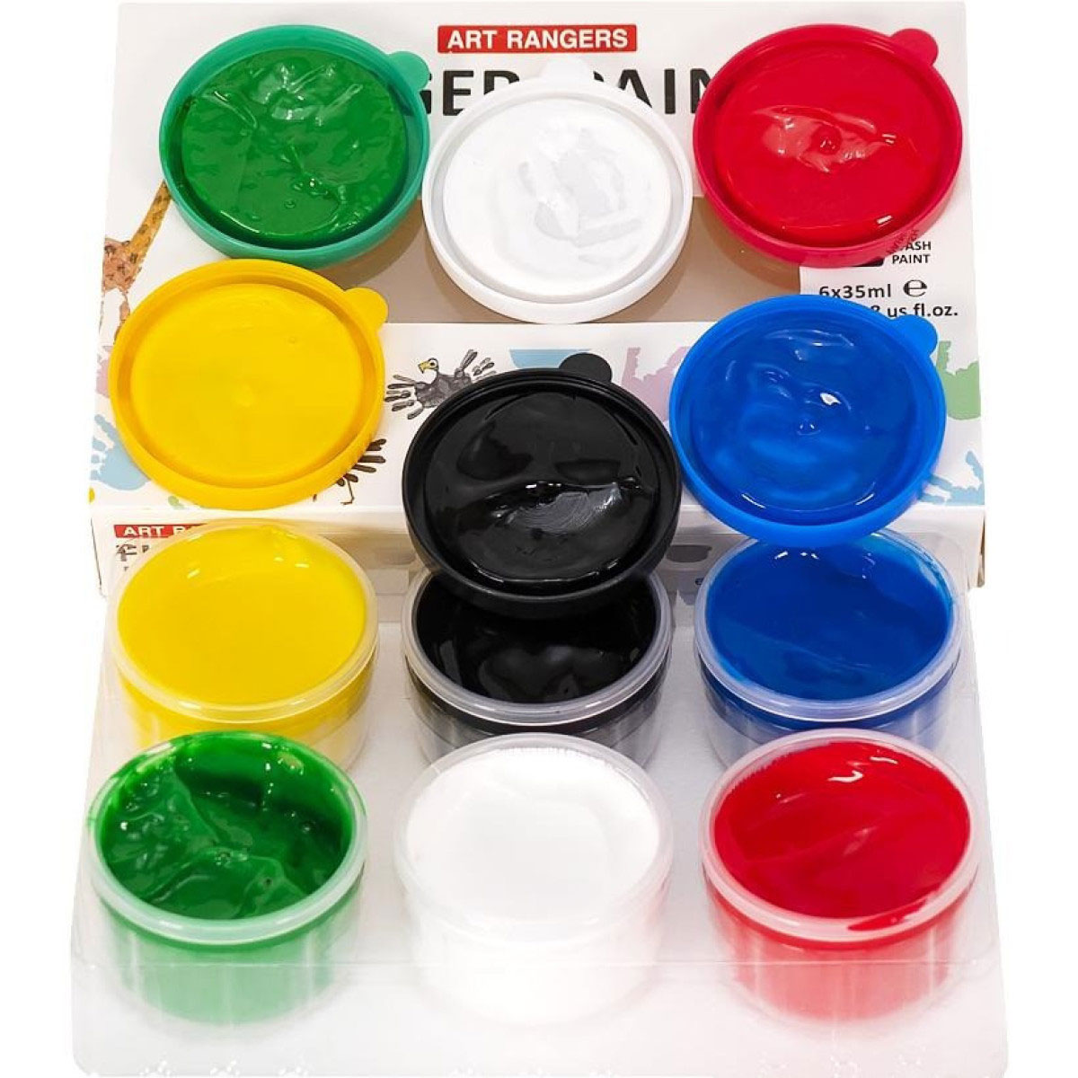 Краски для рисования пальцами 6цв. по 35мл. JosefOtten - фото 4
