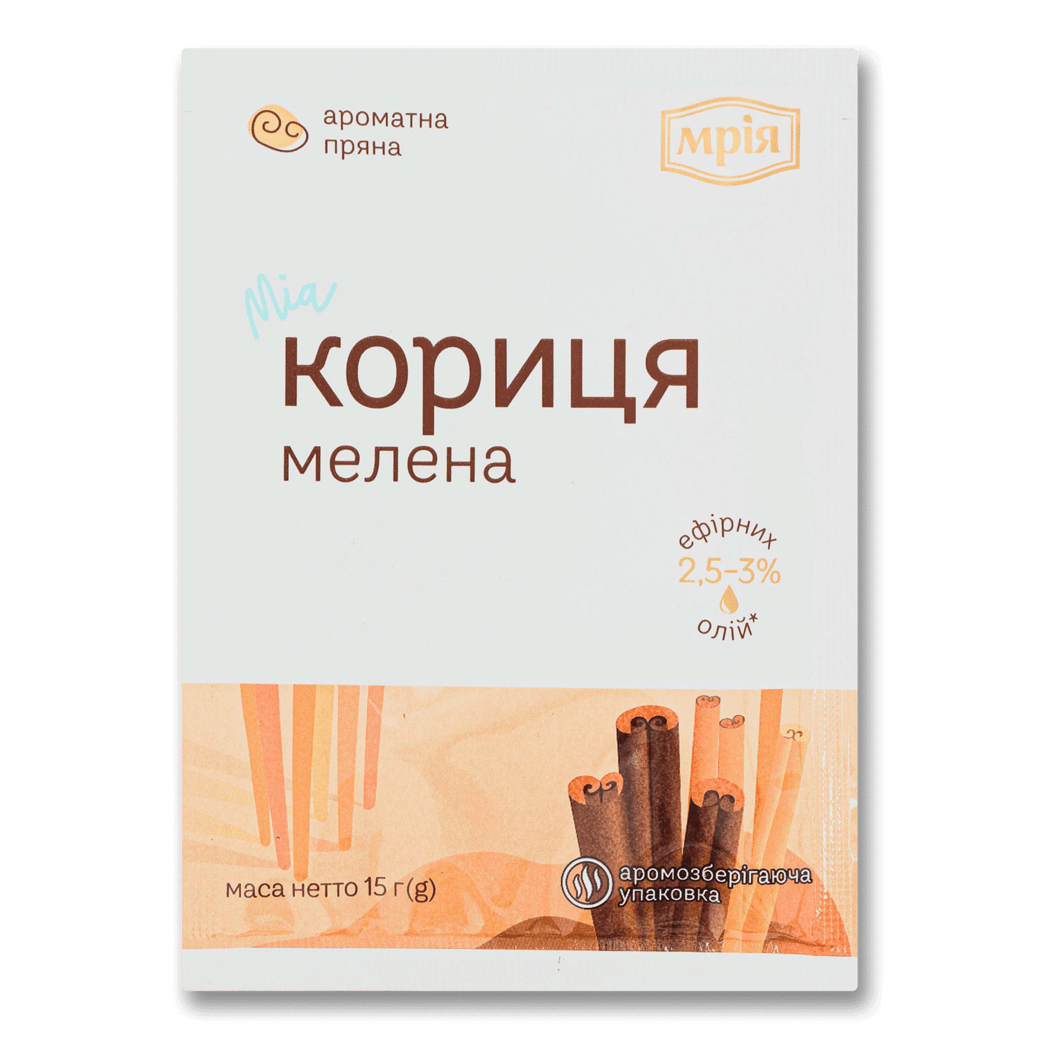 Кориця мелена, 15г Мрія - фото 1