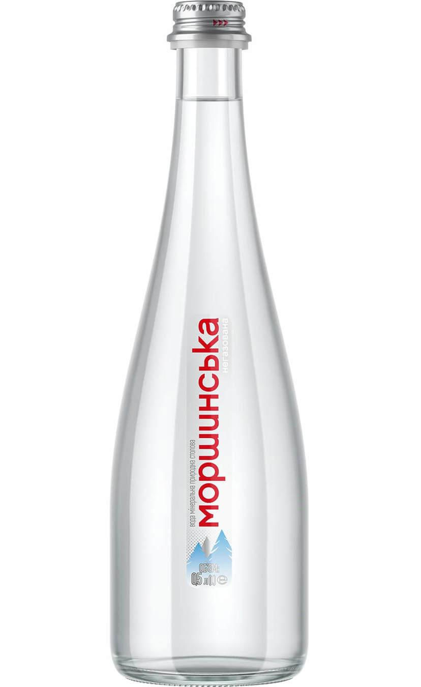 Вода минеральная негазированная Премиум 0,5л., 6шт./уп., стеклянная бутылка Моршинская - фото 1