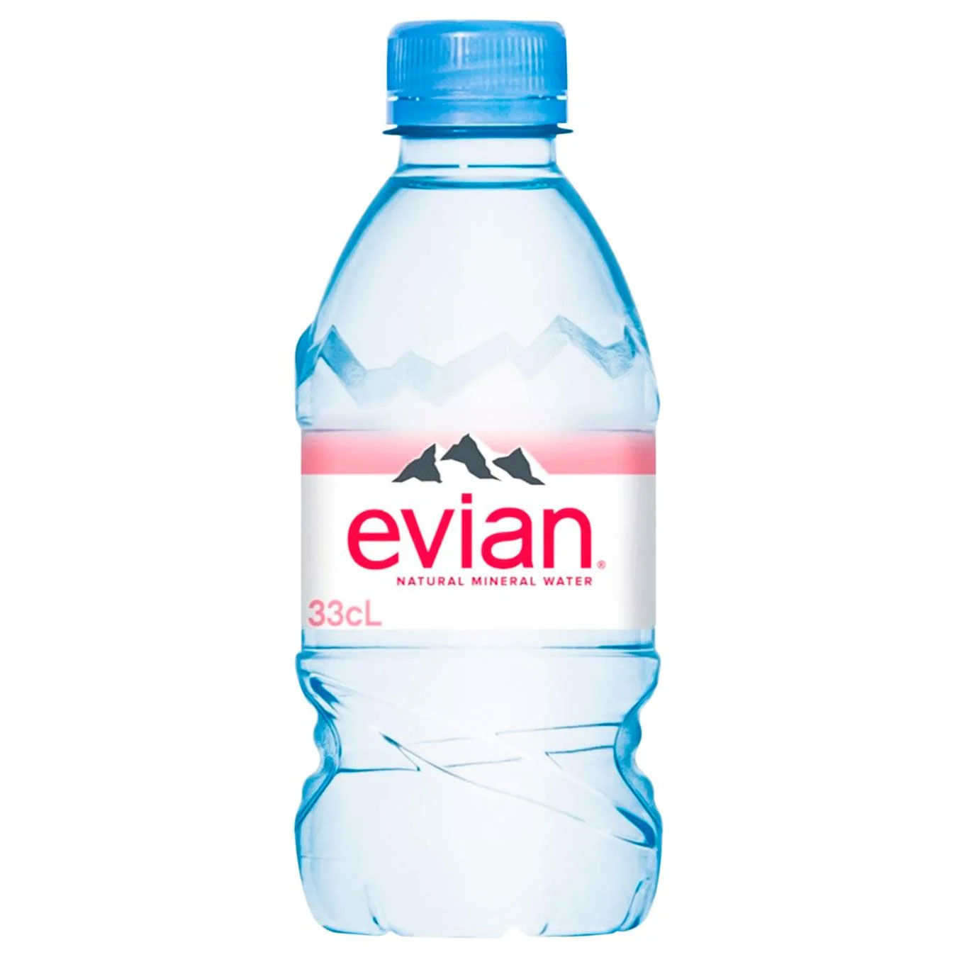 Вода мінеральна негазована 0,33л., 6шт./уп., пластикова пляшка Evian - фото 1