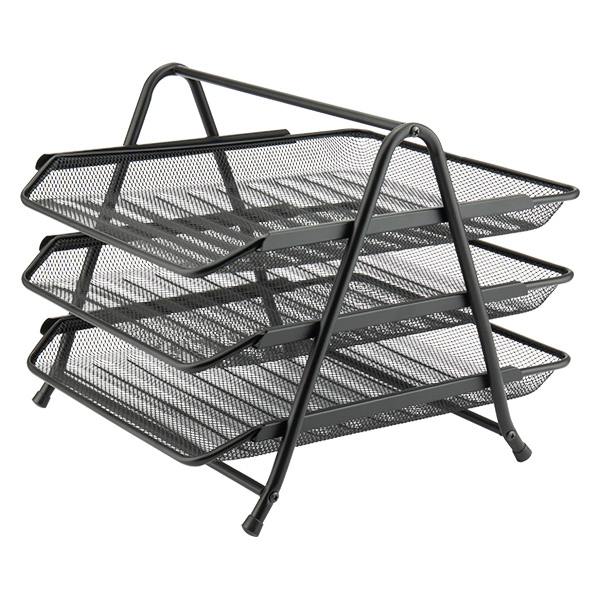 Лоток горизонтальний 3 в 1 металевий, чорн. Axent - фото 1