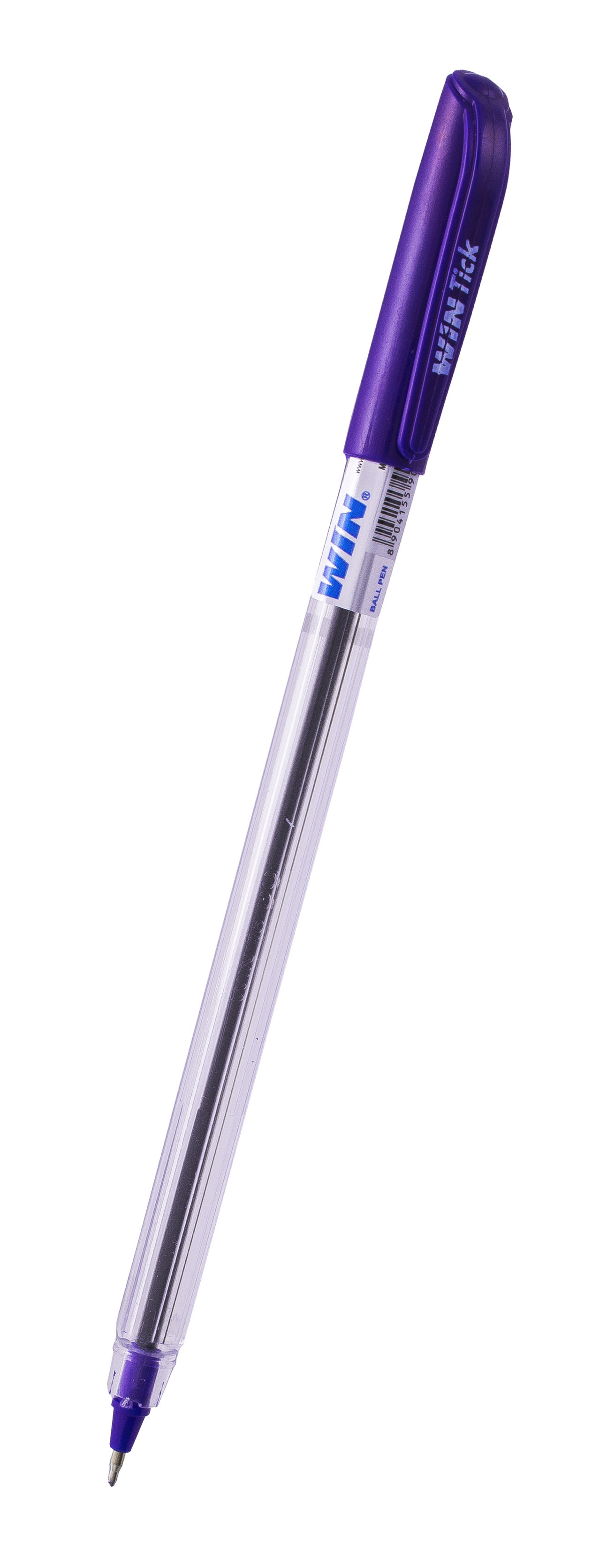 Ручка масляная TICK, 0,7мм., корпус прозр., стержень фиолет. WIN - фото 2