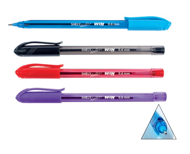 Ручка масляная SHELLY, 0,7мм., корпус треугольный, стержень син. WIN - фото 2