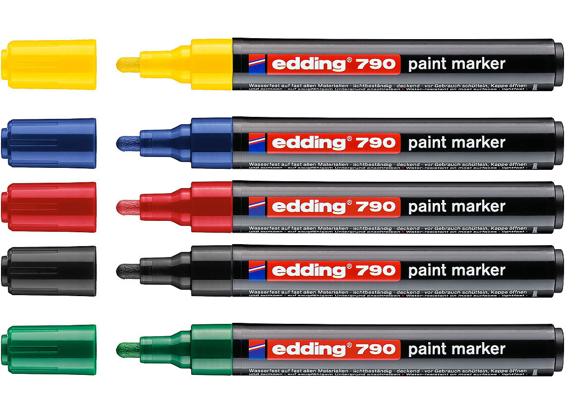 Маркер лакуючий 790, круглий наконечник 2-3мм., чорн. Edding - фото 2