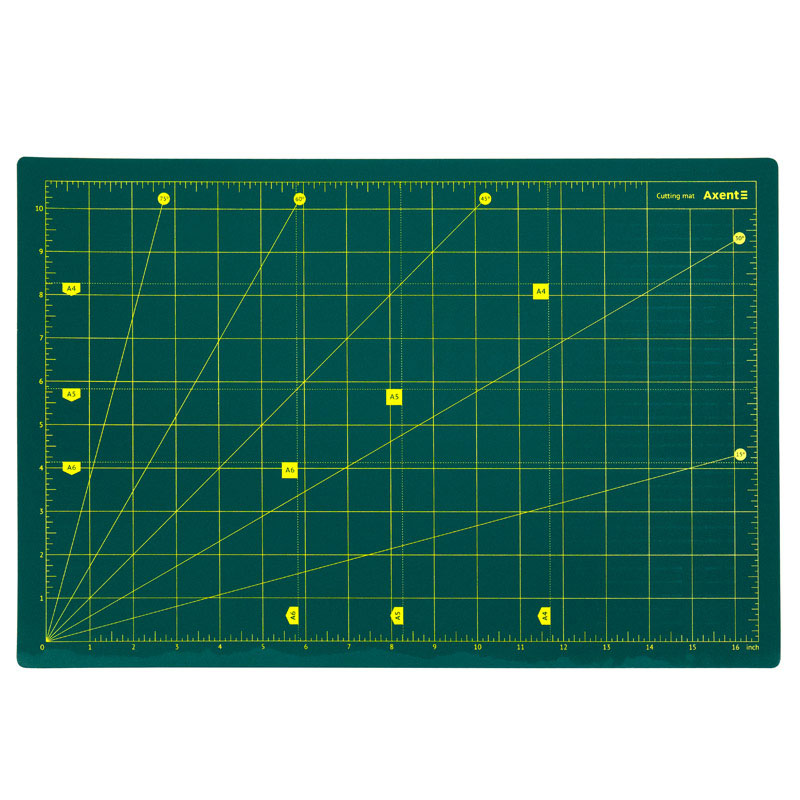 Килимок для різання самовідновлювальний А3 (297*420мм.), тришаровий, товщина 3мм., зелен. Axent - фото 2