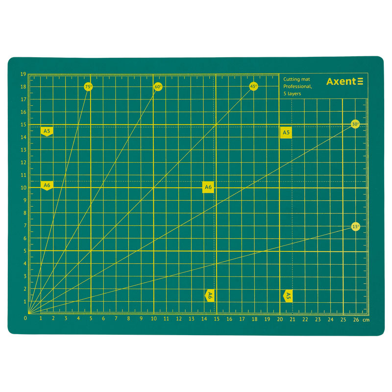 Килимок для різання самовідновлювальний PRO А4 (210*297мм.), п'ятишаровий, товщина 3мм., зелен. Axent - фото 2