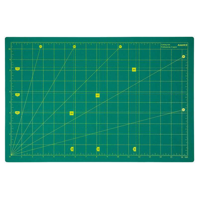 Коврик для резки самовосстанавливающийся PRO А3 (297*420мм.), пятислойный, толщина 3мм., зелен. Axent - фото 2