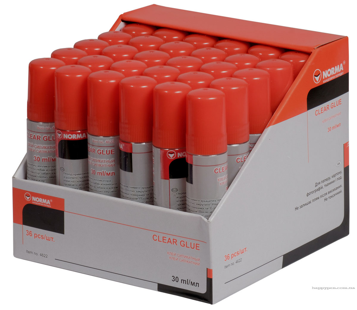 Клей силикатный, с губкой 30г., карандаш NORMA - фото 1